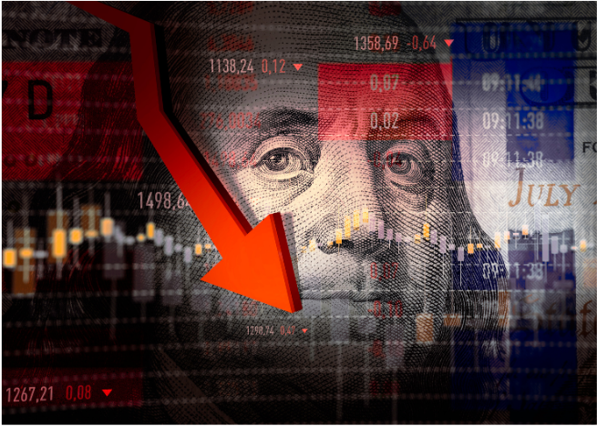 Graph showing trends in American economic resilience