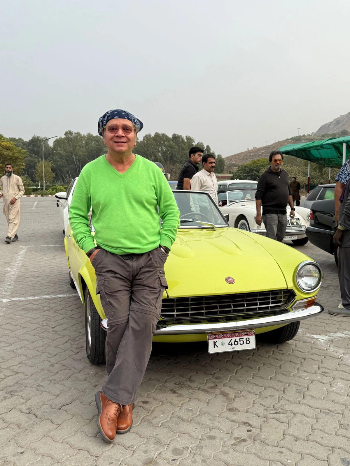 Yellow Car with Man