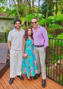 Dr. Fouzia with her husband & son 