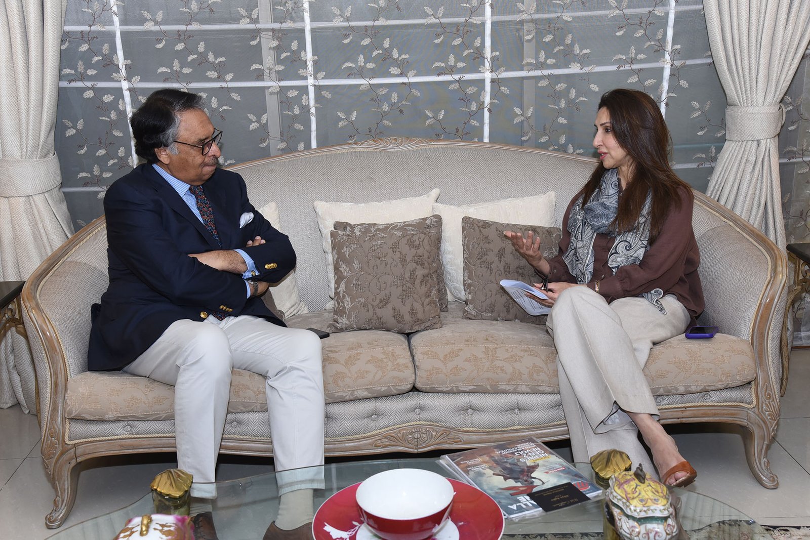 Aliya Agha with Ambassador Jalil Abbas Jilani