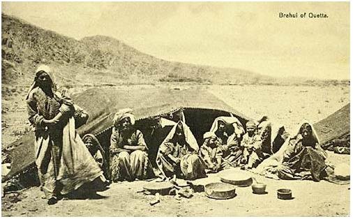 File Photo with basic tent and people of the Kuchi Tribe