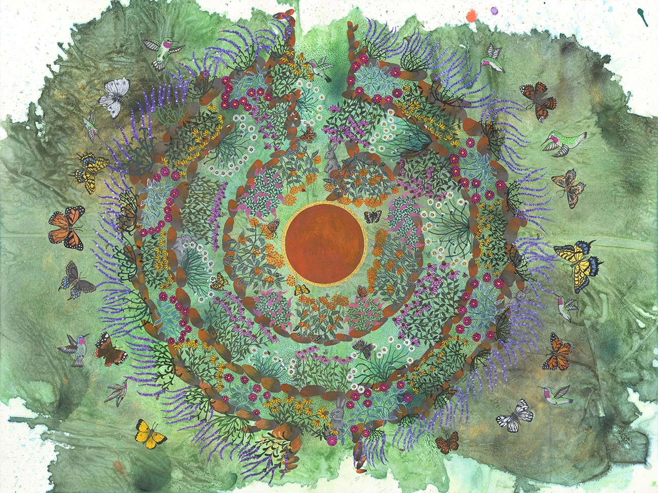 Aisha Imdad, Chatfield Farms Butterfly Labyrinth_ Bagh-i-Denver Series II, 2023